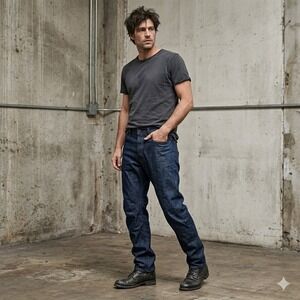 G-Star Raw Arc 3D Jeans Mens 36x32 Dark Indigo Tapered Denim Streetwear Urban